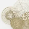 Décor mural 7 disques en jute et coton naturels