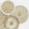 Décor mural 7 disques en jute et coton naturels