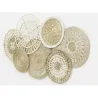 Décor mural 7 disques en jute et coton naturels
