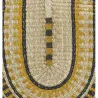 Éventails en jonc colorés ethniques (lot de 2)