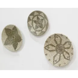 Décoration murale en jonc de mer rond