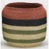 Cache-pots en jonc Terracota et Kaki