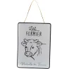Plaque décorative en métal Lait fermier