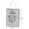 Plaque décorative en métal Lait fermier