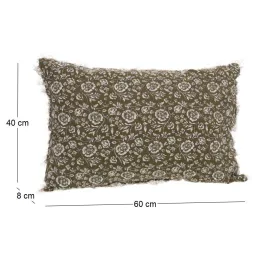 Coussin en lin à motifs Capucine 40 x 60 cm