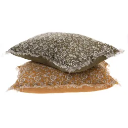 Coussin en lin à motifs Capucine 40 x 60 cm