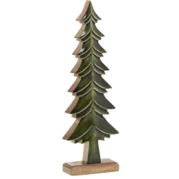 Sapins décoratifs en bois de manguier vert (Lot de 3)