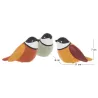 Oiseaux colorés à poser en polyrésine (Lot de 3)