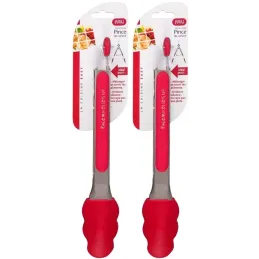Pince de cuisine en silicone coloré (Lot de 2)
