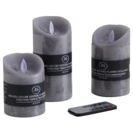 Coffret 3 bougies à LED parfumées avec télécommande