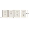 Cadre Recette Amour, Bonheur, Amitié, Vie (Lot de 4)