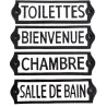 Plaque de porte en métal (lot de 4)