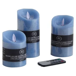 Coffret 3 bougies à LED parfumées avec télécommande