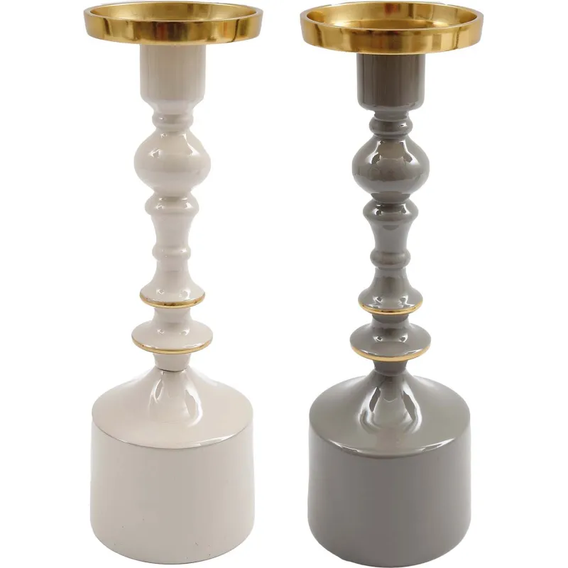 Bougeoir en aluminium 28 cm Tonal (Lot de 2)