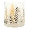 Photophore Sapin en verre et aluminium