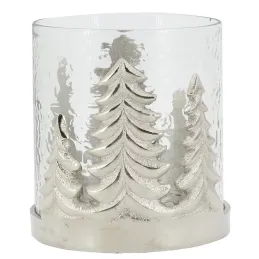 Photophore Sapin en verre et aluminium