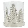 Photophore Sapin en verre et aluminium