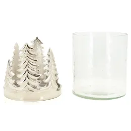 Photophore Sapin en verre et aluminium