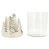 Photophore Sapin en verre et aluminium