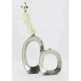 Vases cercle en aluminium (Lot de 2)