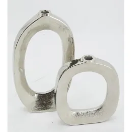 Vases cercle en aluminium (Lot de 2)