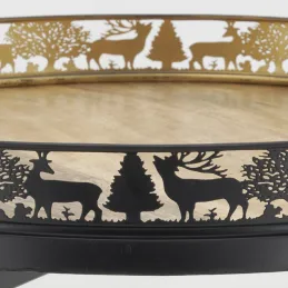 Table d'appoint Cerf en métal et bois