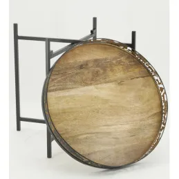 Table d'appoint Cerf en métal et bois