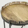 Table d'appoint Cerf en métal et bois