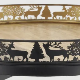 Table d'appoint Cerf en métal et bois