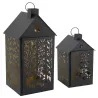 Lanternes en métal noir Maison Cerf (lot de 2)