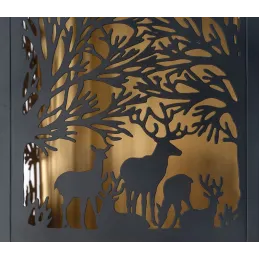 Lanternes en métal noir Maison Cerf (lot de 2)