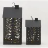Lanternes en métal noir Maison Cerf (lot de 2)
