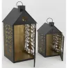Lanternes en métal noir Maison Cerf (lot de 2)
