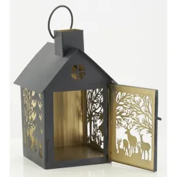 Lanterne en métal Maison Cerf