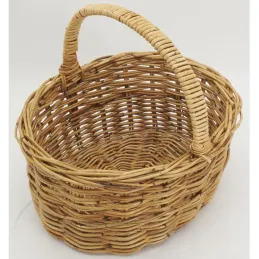 Panier ovale en poelet marron