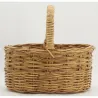 Panier ovale en poelet marron