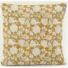 Coussin à fleurs jaune et blanc