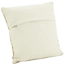 Coussin à fleurs jaune et blanc