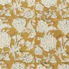 Coussin à fleurs jaune et blanc