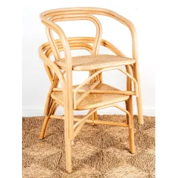 Fauteuil en rotin et cannage Design