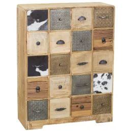 Commode en manguier Vache 20 tiroirs