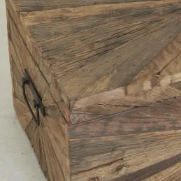 Coffre de rangement en bois recyclé