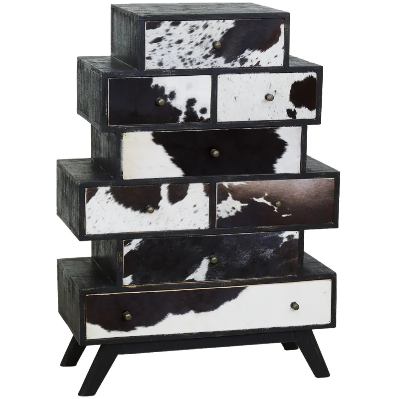 Grande commode Zigzag Vache noire