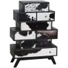 Grande commode Zigzag Vache noire
