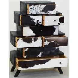 Grande commode Zigzag Vache noire