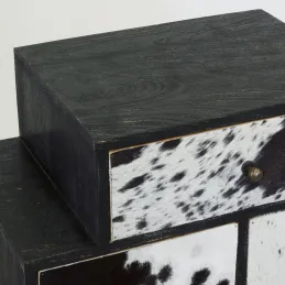 Grande commode Zigzag Vache noire