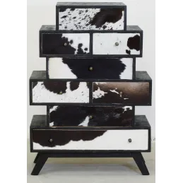Grande commode Zigzag Vache noire