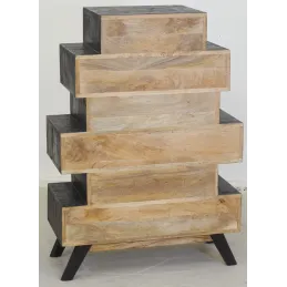 Grande commode Zigzag Vache noire