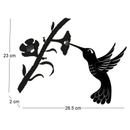 Silhouette sur pique en acier noir