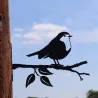 Silhouette sur pique en acier noir